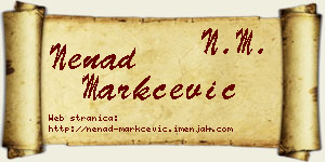 Nenad Markčević vizit kartica